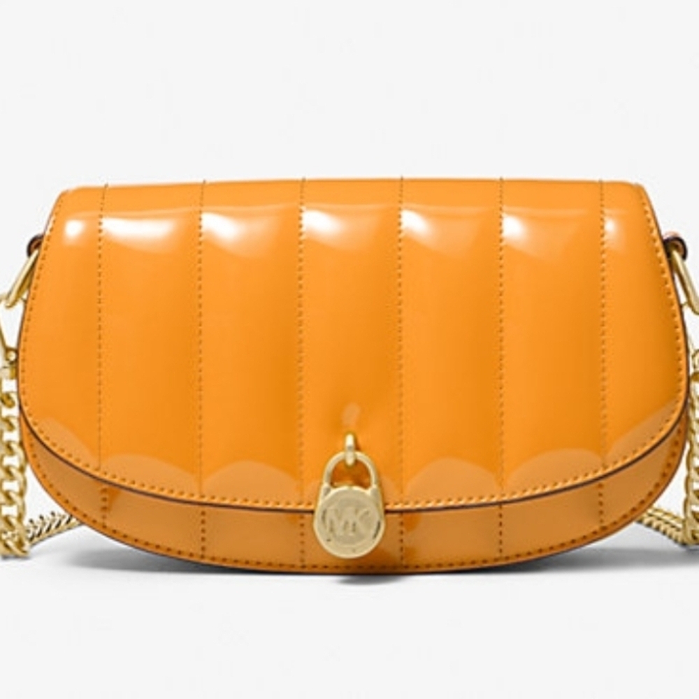 Michael Kors Orange patent leather Crossbody Bag